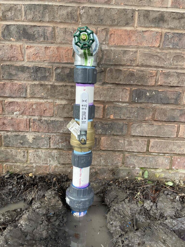 Water Leak Repair outside