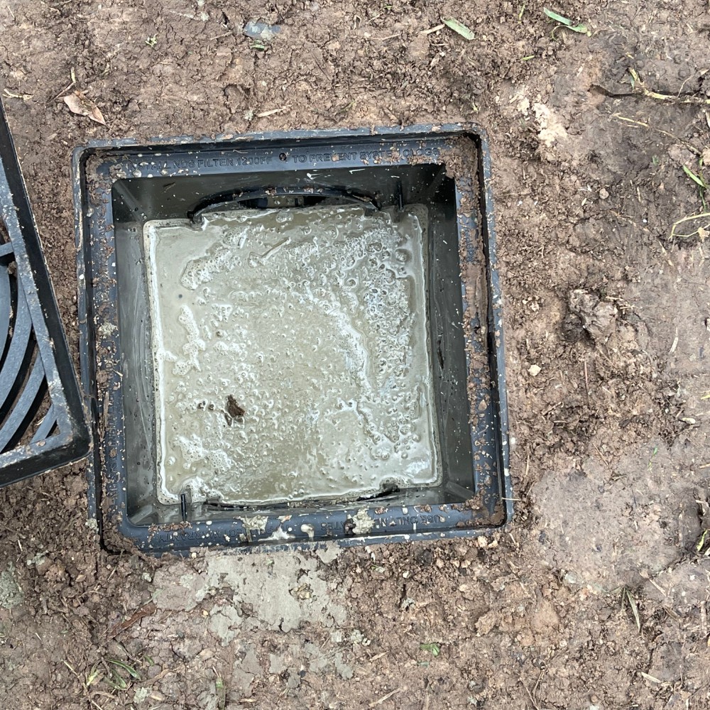 cement hole under construction